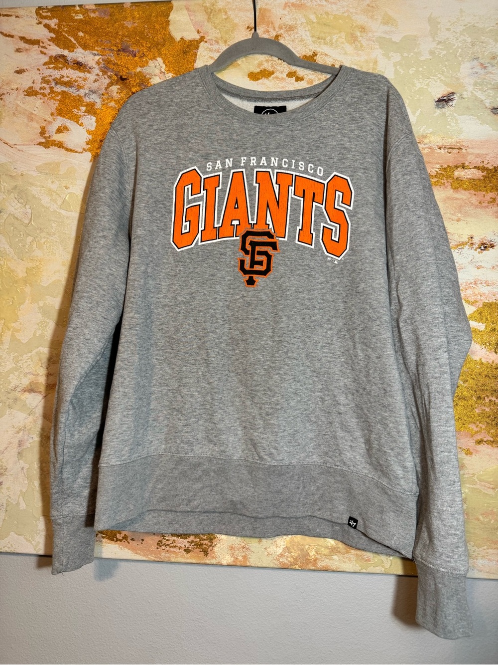 '47 San Francisco Giants Crewneck Sweatshirt Adult XL Gray Fleece MLB Baseball